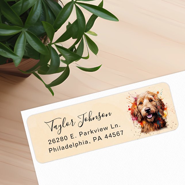 Goldendoodle Return Address Label (Creator Uploaded)