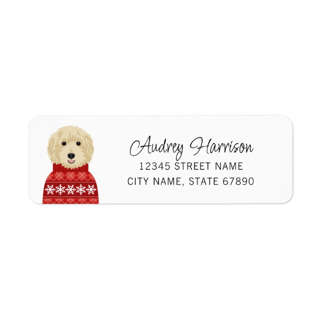 Goldendoodle Return Address Labels (Front)