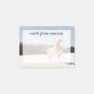 Goldendoodle Running Through Field Post-it Notes