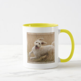 Goldendoodle Runs Through Grass Mug