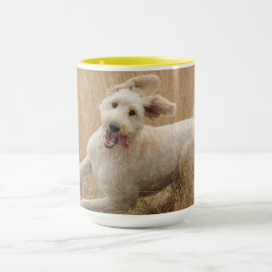 Goldendoodle Runs Through Grass Mug