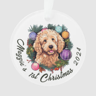 Goldendoodle’s First Christmas Ornament