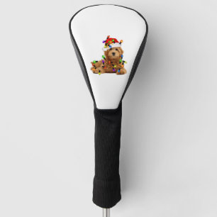 Goldendoodle Santa Dog Golf Head Cover