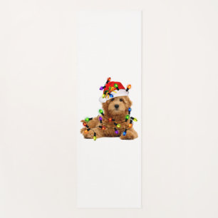 Goldendoodle Santa Dog Yoga Mat