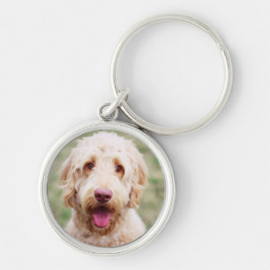 Goldendoodle Smiling Key Ring