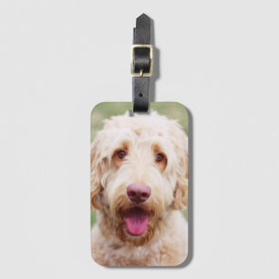 Goldendoodle Smiling Luggage Tag