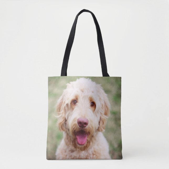 Goldendoodle Smiling Tote Bag (Front)