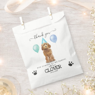 Goldendoodle Thank You Dog Treat Party Favour Bags