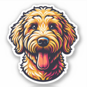 Goldendoodle Vinyl Dog Sticker