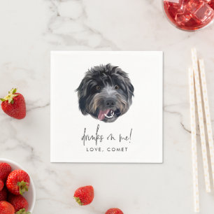 Goldendoodle Wedding Party Custom Cocktail Napkins