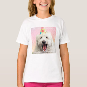Goldendoodle With Party Hat T-Shirt