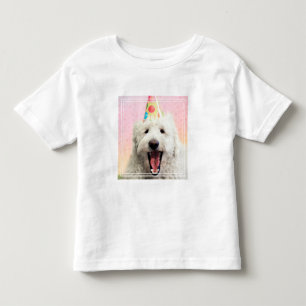 Goldendoodle With Party Hat Toddler T-Shirt