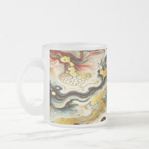 Goldene Flüsse  Frosted Glass Coffee Mug