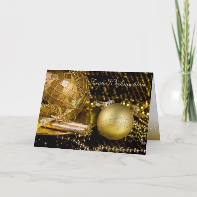 Goldene Weihnachten Holiday Card (Front)