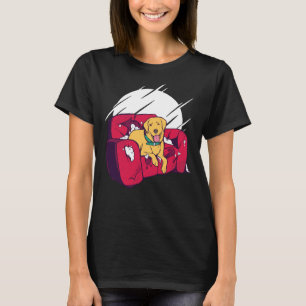Goldenes Labradoodle Naughty Golden Retriever T-Shirt