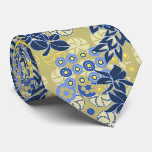 Goldengate Park Floral Two-sided Tie