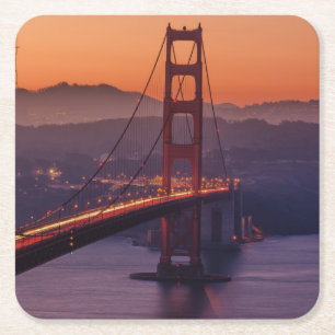 GoldenGateBridge20150502 Square Paper Coaster