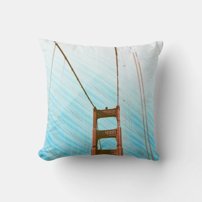 GoldengateBridge SanFrancisco Iconic Panel of Life Cushion (Front)