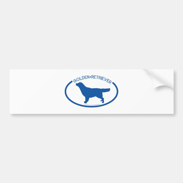 GoldenReitrever Silhouette Bumper Sticker (Front)