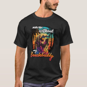 Goldenretriever Sunset with Palmtrees Beachbuddy T-Shirt