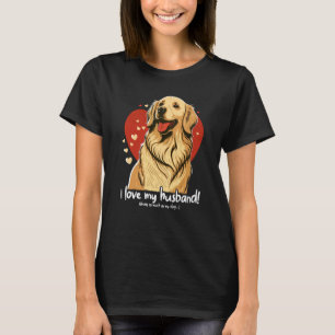 Goldenretrieverdog With Heart I Love My Husband  1 T-Shirt