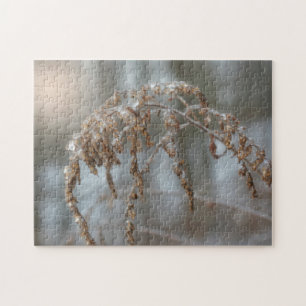 Goldenrod After Ice Storm Nature  Jigsaw Puzzle