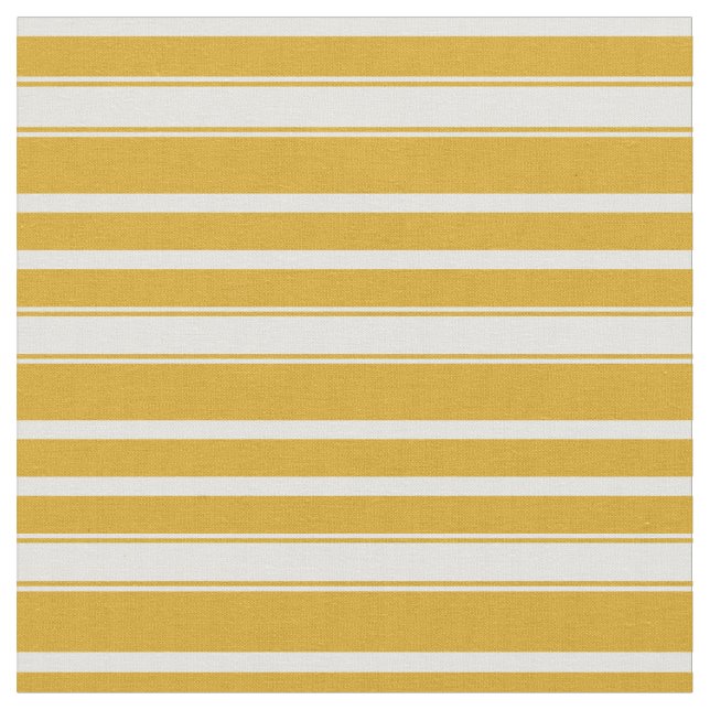 Goldenrod and Light Cyan Stripes Fabric (Close Up)