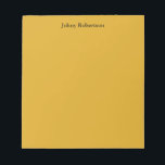 Goldenrod Colour Plain Elegant Professional Modern Notepad<br><div class="desc">Simple,  modern,  minimalist design for companies. This template can be customised to meet all professional occupations.</div>