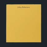 Goldenrod Colour Plain Elegant Professional Modern Notepad<br><div class="desc">Simple,  modern,  minimalist design for companies. This template can be customised to meet all professional occupations.</div>