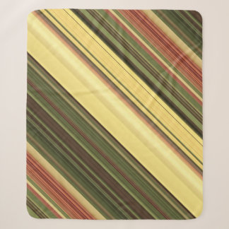 Goldenrod Fields Yellow and Green Stripe Sherpa Blanket