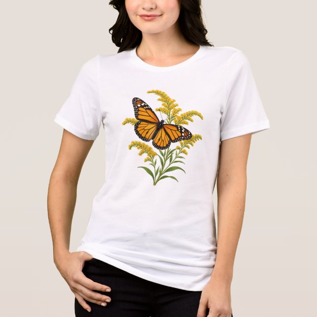 Goldenrod Flutter Tri-Blend Shirt (Front)