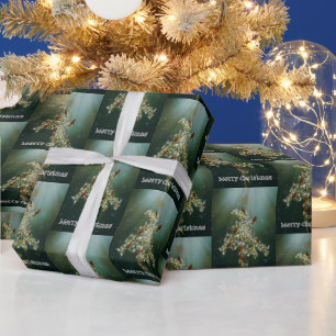 Goldenrod & Songbirds Christmas Greeting Wrapping Paper