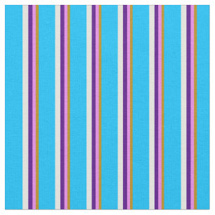Goldenrod, Violet, Indigo, Light Cyan & Sky Blue Fabric