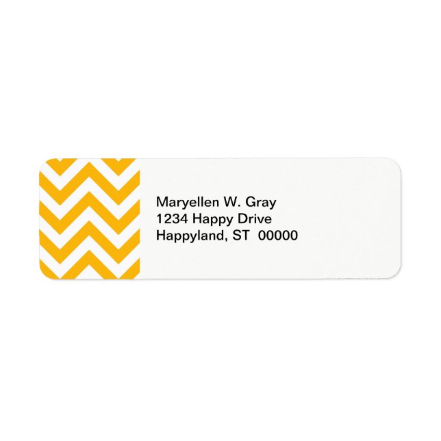 Goldenrod White Large Chevron ZigZag Pattern (Front)