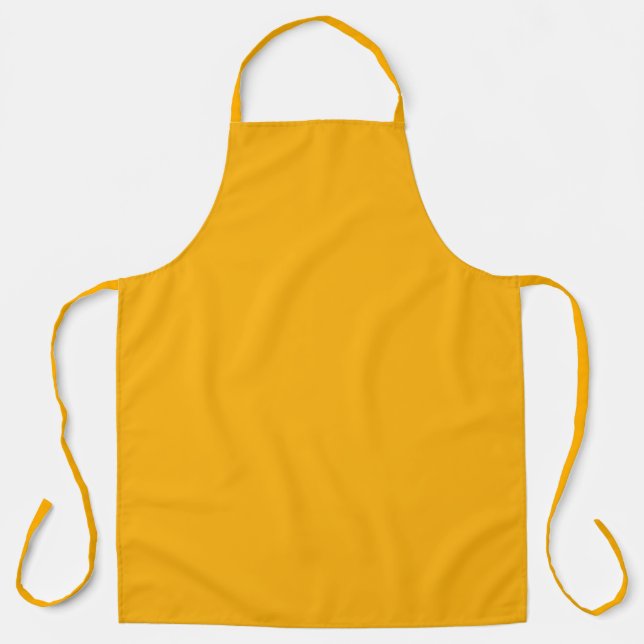 Goldenrod Yellow Autumn Fall Solid Colour Apron (Front)