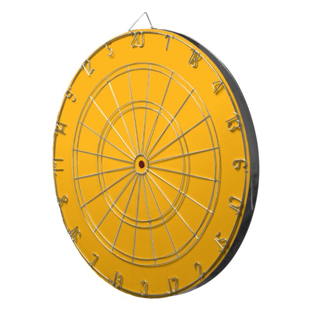 Goldenrod Yellow Autumn Fall Solid Colour  Dartboard (Front Right)