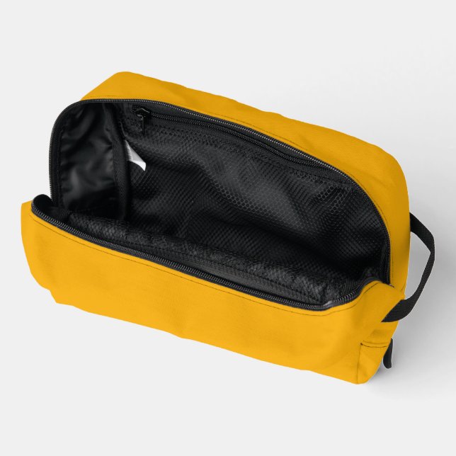 Goldenrod Yellow Autumn Fall Solid Colour Dopp Kit (Open)