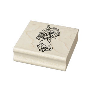 Goldens Belly Dancer                               Rubber Stamp