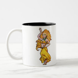 Goldens Belly Dancer Two-Tone Coffee Mug