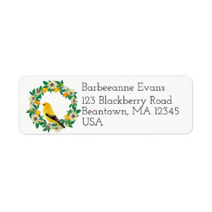 Goldfinch and Wreath Personalise