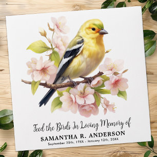 Goldfinch Bird Seed Packets Memorial Funeral Favou Envelope