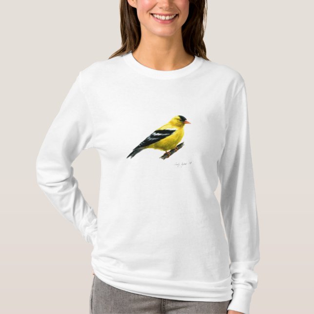Goldfinch by Cindy Agan T-Shirt (Front)