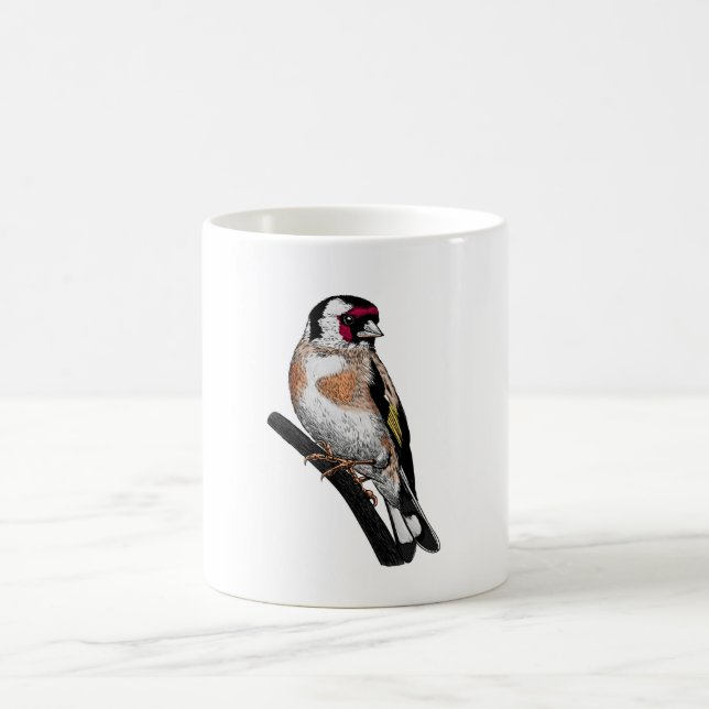 Goldfinch drawing coffee mug (Center)