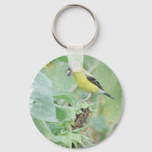 Goldfinch Grunge Key Ring