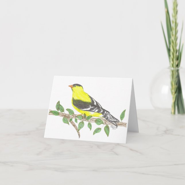 Goldfinch Inspirational Note Card (Front)
