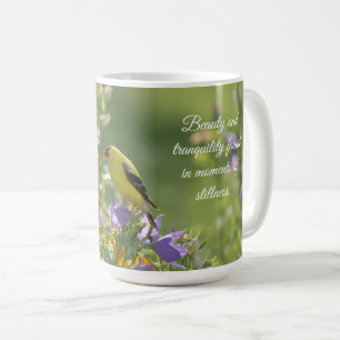 Goldfinch on a Harebell Flower       Coffee Mug