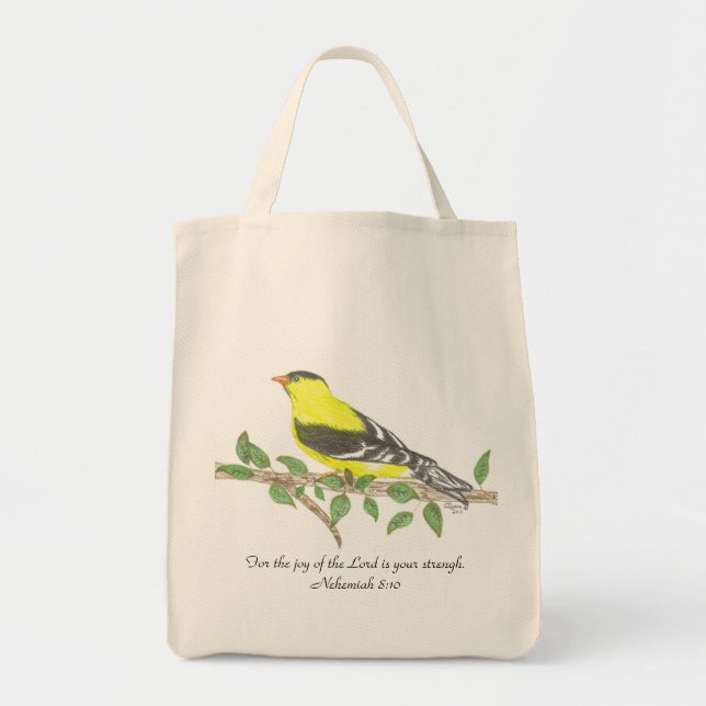 Goldfinch Organic Grocery Bag (Front)