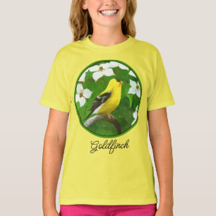 Goldfinch Painting - Cute Original Dog Art T-Shirt