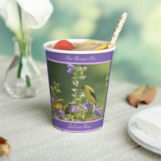 Goldfinch Spring Garden Wedding  Paper Cups