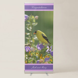 Goldfinch Spring Garden Wedding Retractable Banner